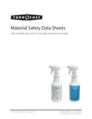 Material Safety Data Sheets - Turbochef