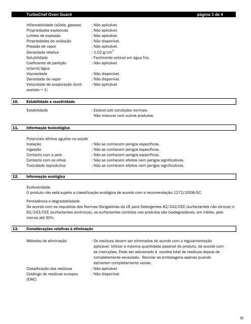 Material Safety Data Sheets - Turbochef