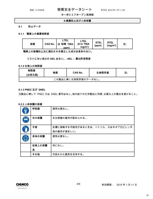 Material Safety Data Sheets - Turbochef