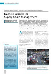 NÃ¤chste Schritte im Supply Chain Management - Gildemeister