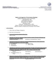 Final Agenda 7-12-12 - California Gambling Control Commission ...