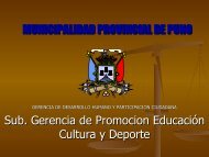 profeduca – 2009 - Municipalidad Provincial de Puno
