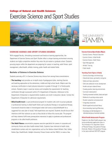 Exercise Science and Sport Studies - University of Tampa