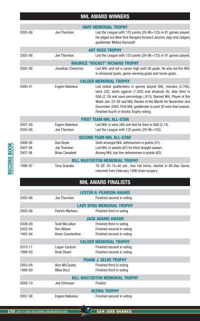 2012-13 Media Guide - NHL.com