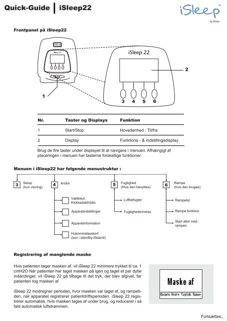 Quick-Guide iSleep22 - Kendan