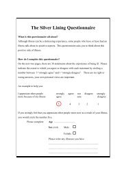 The Silver Lining Questionnaire