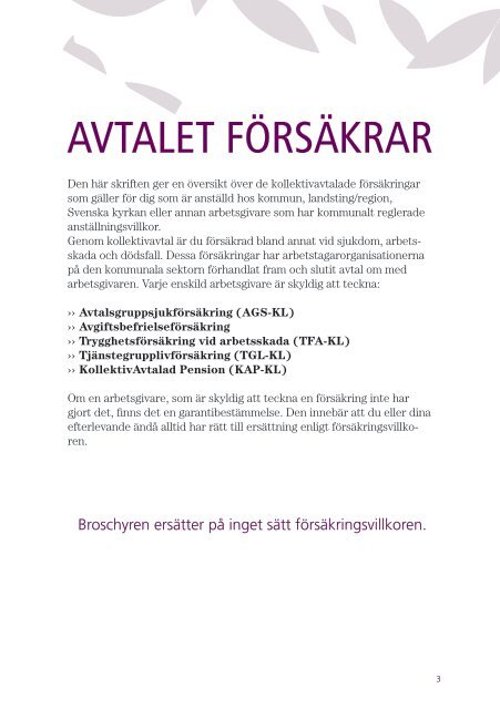 AVTALET FÃRSÃKRAR 2010 - Sveriges ingenjÃ¶rer