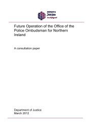 Future Operation of the Office of the Police Ombudsman for Northern ...