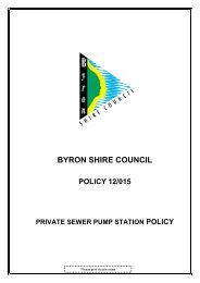 Private Sewer Main Pump Station Policy - Byron Shire Council