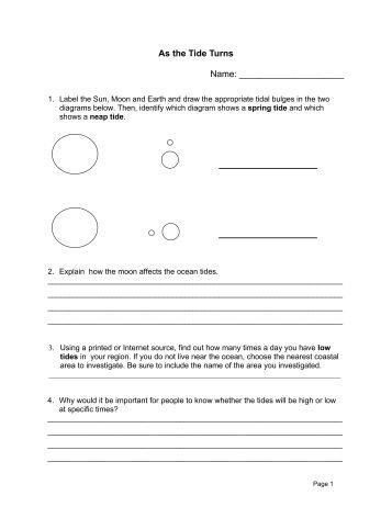 STAAR Tides Tutorial Worksheet