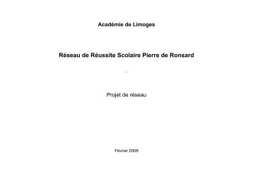 Réseau de Réussite Scolaire Pierre de Ronsard - circonscription de ...