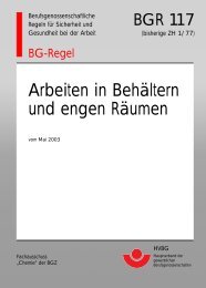 BGR 117 Arbeiten in Behältern und in engen Räumen