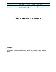 device information service - Bluetooth Development Portal