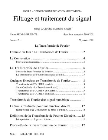 TransformÃ©e de Fourier - PRIMA