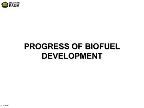 ESDM - APEC Biofuels