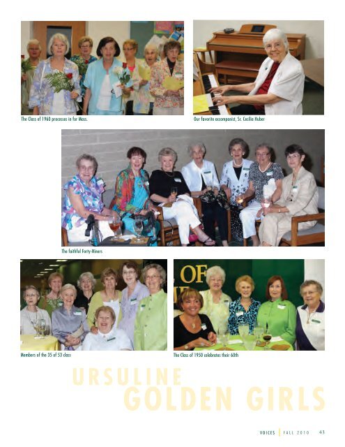 2009-2010 HONOR ROLL OF DONORS - Ursuline Academy