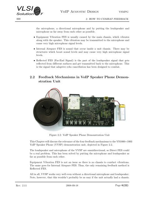 VoIP Acoustic Design - VLSI Solution