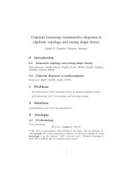 Coherent homotopy commutative diagrams in algebraic topology ...