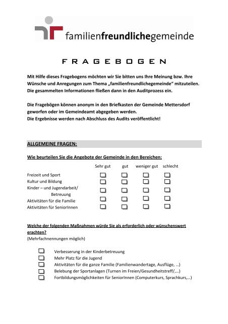 Fragebogen BÃ¼rgerumfrage