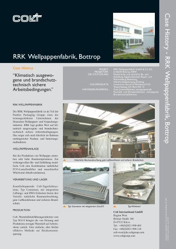 RRK Wellpappenfabrik - Colt International GmbH, Kleve