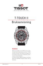 T-TOUCH II Bruksanvisning - Support - Tissot
