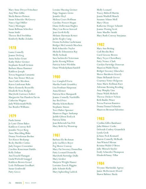 2008-2009 HONOR ROLL OF DONORS - Ursuline Academy