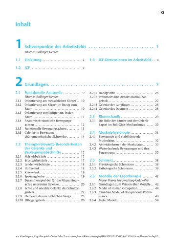 Ergotherapie in Orthopädie, Traumatologie und Rheumatologie