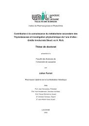 Contribution à la connaissance du métabolisme ... - RERO DOC