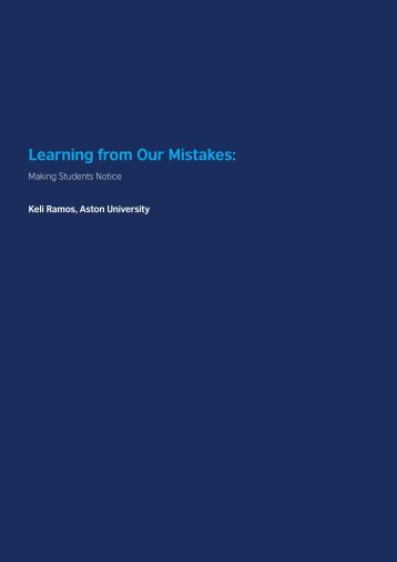 Learning from Our Mistakes: Making Students Notice - EnglishAgenda