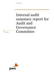 Internal Audit Summary Report - Oxford City Council