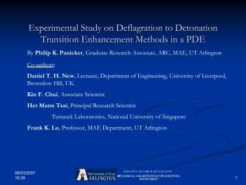 Experimental Study on Deflagration to Detonation Transition ...