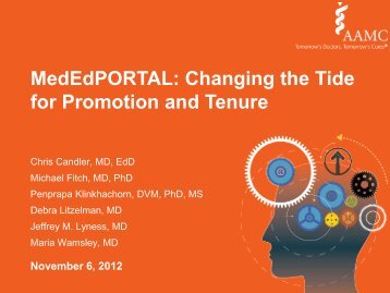 MedEdPORTAL: Changing the Tide for Promotion and Tenure - AAMC