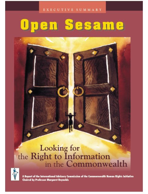 chri executive summary 2003: looking for the right to information in ...