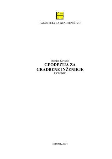 Geodezija za gradbene inzenirje (stari ucbenik) - Gradbenik