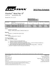 2012 Price Schedule Fiberfrax Moist Pak -D - Unifrax