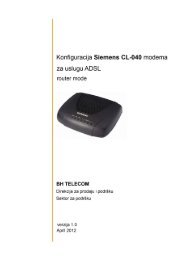 Konfiguracija Siemens CLâ€“ 040 modema za uslugu ... - BH Telecom