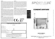 COMBI DENTAIRE [J38COMBI] User Manual - Sport-elec.com