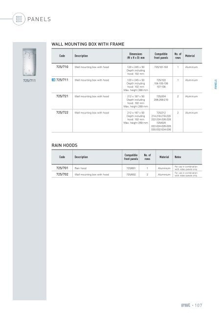 GENERAL CATALOGUE - Urmet