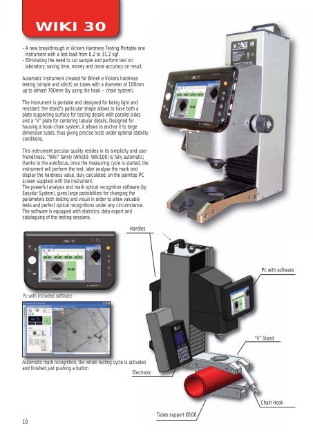 Micro/Macro Hardness Tester For Vickers, Knoop ... - Spectra Services