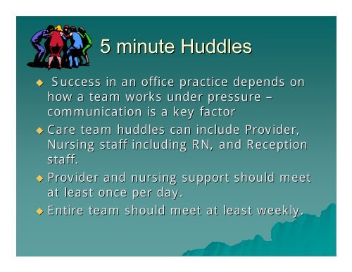 Five Minute Huddles