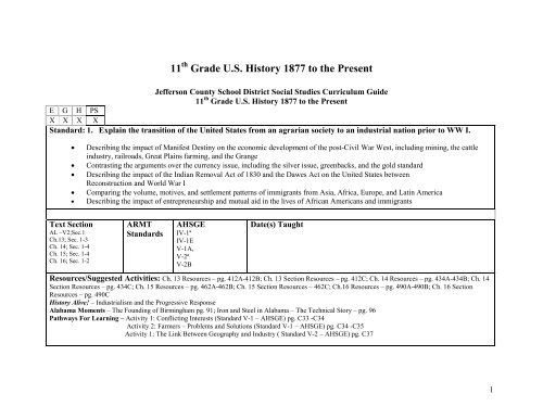 11 Grade U S History 1877 To The Present K12 Lesson Plans pin-em-planejamento