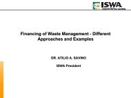 Financing of Waste Management -  Different Approaches and - UNCRD