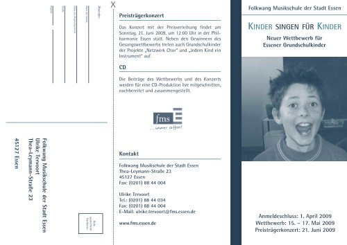 Flyer zum Download - Folkwang Musikschule - Essen