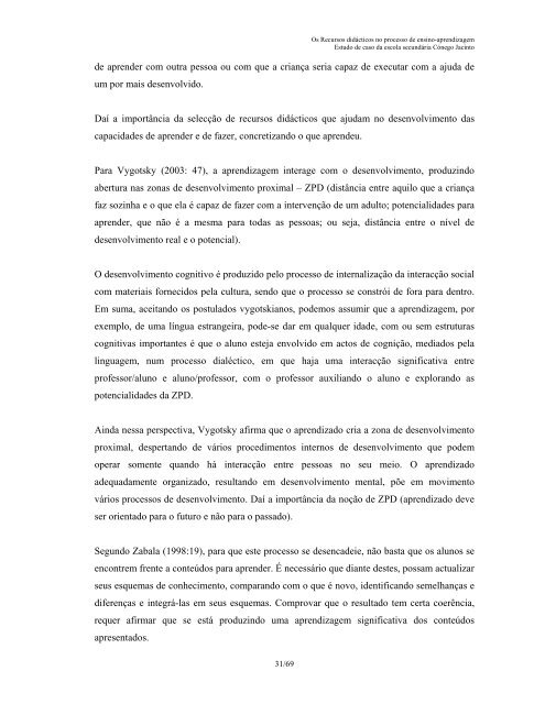 Os recursos didÃ¡cticos no processo de ensino-aprendizagem