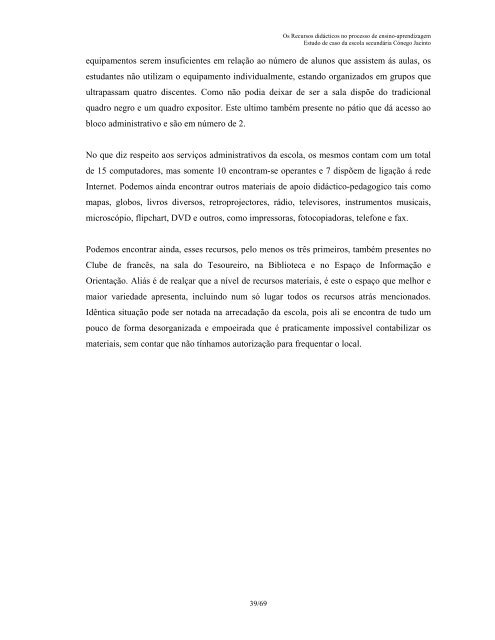 Os recursos didÃ¡cticos no processo de ensino-aprendizagem