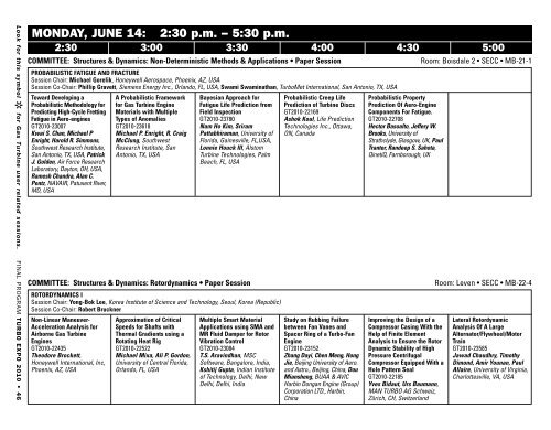 FINAL PROGRAM - Events