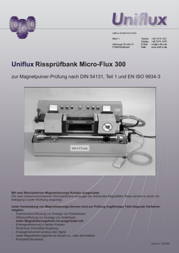 Uniflux Rissprüfbank Micro-Flux 300