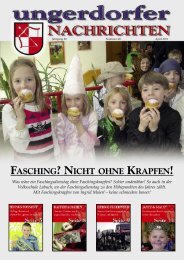 FASCHING? NICHT OHNE KRAPFEN! - Gemeinde Ungerdorf