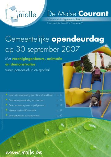 Gemeentelijke opendeurdag op 30 september 2007 - Gemeente Malle