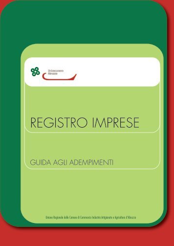 guida agli adempimenti del registro imprese - Unioncamere Abruzzo
